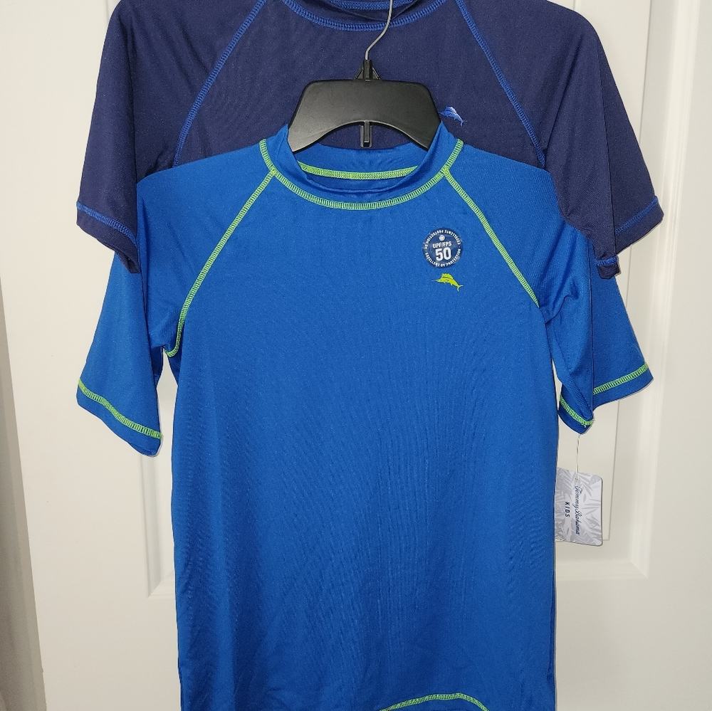 BOY POLYESTER TEE SHIRTS w/top stitching/ SUN PROT SP50 sz14 NWT